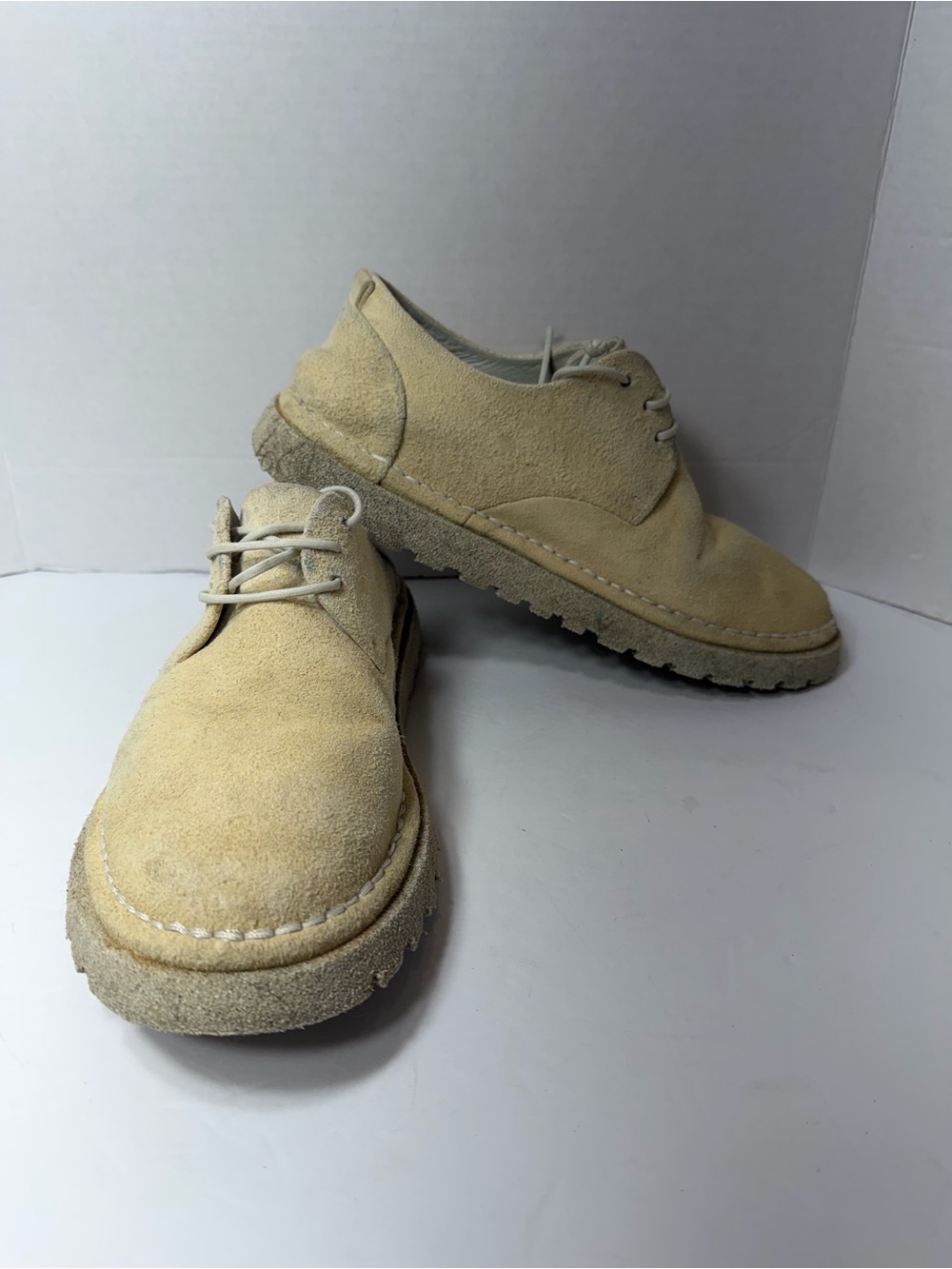 Marsèll sancrispa Alta Suede Lace-Up Casual Shoes in Beige $750 size 41.5(11US)